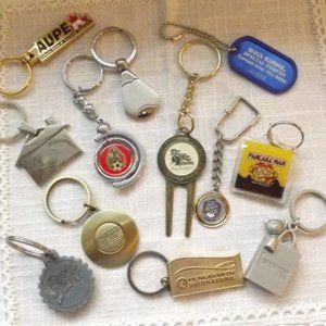 12 Miscellaneous Vintage Advertisement Key Chains